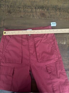 Old Navy Girls Deep Red Cargo Shorts #9